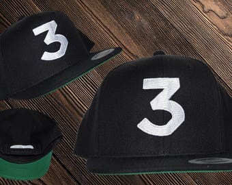 Chance Number 3 Hat Inspired | Snap back | Chance | Chance Rapper | Chance the Rapper | 3 hat | Chance 3 | Chance Dad Hat | Chance Cap