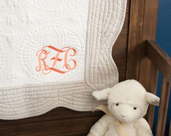 Baby Girl Monogram Quilt | Girl Blanket | Baby Quilt | Monogrammed Baby Quilt | Monogram Quilt | Baby Girl Gift | Baby Shower Gift