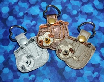 Sloth Keychain | Lover of Sloth | Sloth Key chain | Slothing Away | Key Fob | Stocking Stuffer