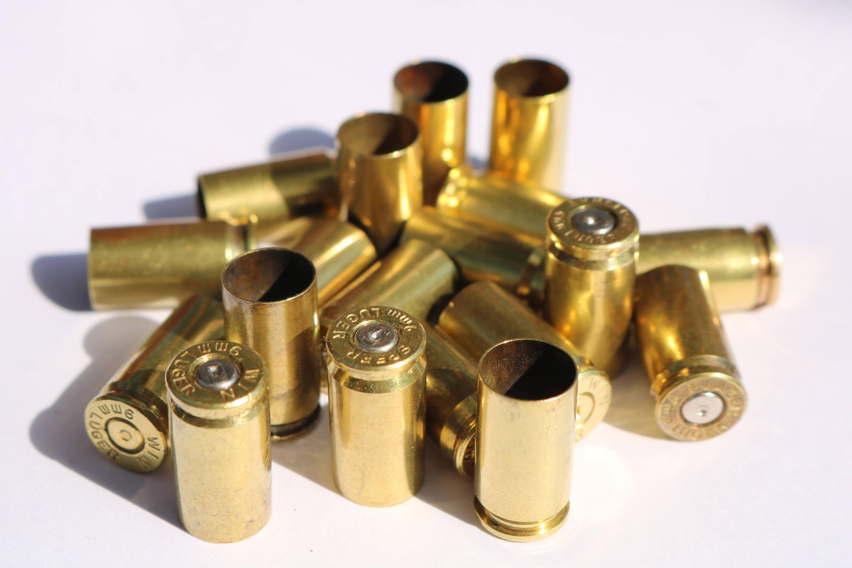 once fired 9mm brass bulk