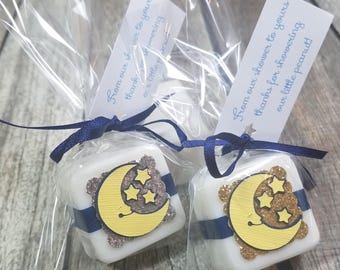 twinkle twinkle little star baby shower favors - boy - moon and stars baby shower favors first birthday - favor soaps