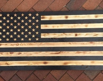 Wood american flag | Etsy