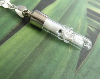 Slice of Heaven-Cottonwood Seed Glass Dragonfly Reliquary Terrarium Pendant-2nd Anniversary Gift-Symbolizes The Truth, Change-Nature's Art