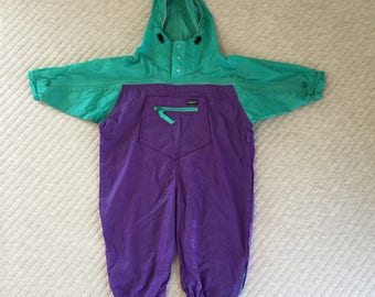 Vintage 90's Patagonia Baby Windbreaker Romper Sz 2T