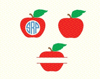 Teacher SVG, EPS, DXF, Png Cutting File, Apple Svg, Apple Monogram Svg, Teacher Monogram Svg, School Svg, love your teacher svg