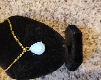 Blue teardrop necklace