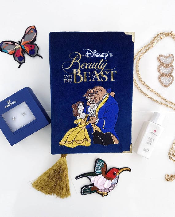 Velvet book clutch BEAUTY and the BEAST by Disney 21 x 13 cm