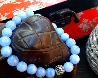 bracelet pour homme en pierres fines - marron