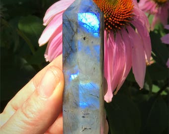 Reserved! 4" Blue flash Labradorite wand