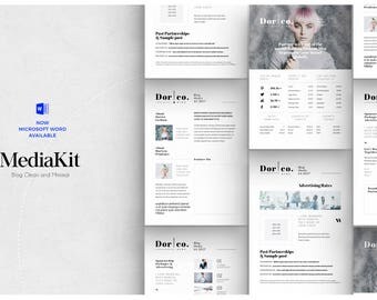 Blog Media Kit - Blogger Media Kit Template - sponsorship template, Press Kit Template, Ad Rate Sheet, Photoshop Template - Blog Kit