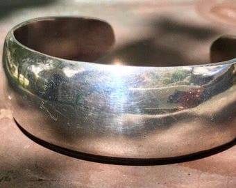 Vintage Sterling Silver Cuff Bracelet - Cuff Bracelets, Vintage Jewelry, Silver Cuff Bracelets, Sterling Silver Chunky Cuff Bracelet