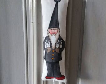 cushion has hang Santa on a white background