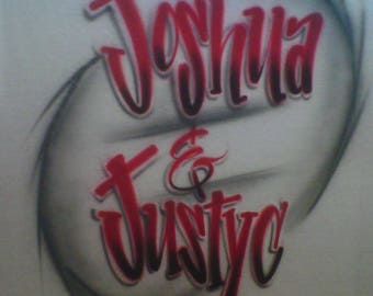 Couples shirt, airbrush shirt, gift for her, parchen pullover, wedding gift, his and her shirts, custom couples shirt, matching shirts