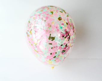 First Birthday/CONFETTI / CONFETTI BALLOONS / Baby Shower / Wedding / Birthday Party / baby / party supplies / party decor / balloons