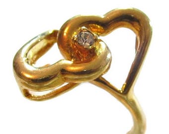 Bague 14K GE Avec Pierre Brune – Or Plaqué Taille 5.5 | Bijou Occasion