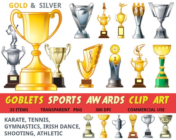 Goblet clipart sports awards clip art winner trophy gold