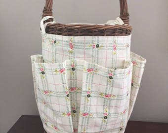 Insulated Picnic Basket -Wine Basket - Insulated Wine Basket- Old World Style Wine Basket- Alfresco Dinner Basket for the Garden