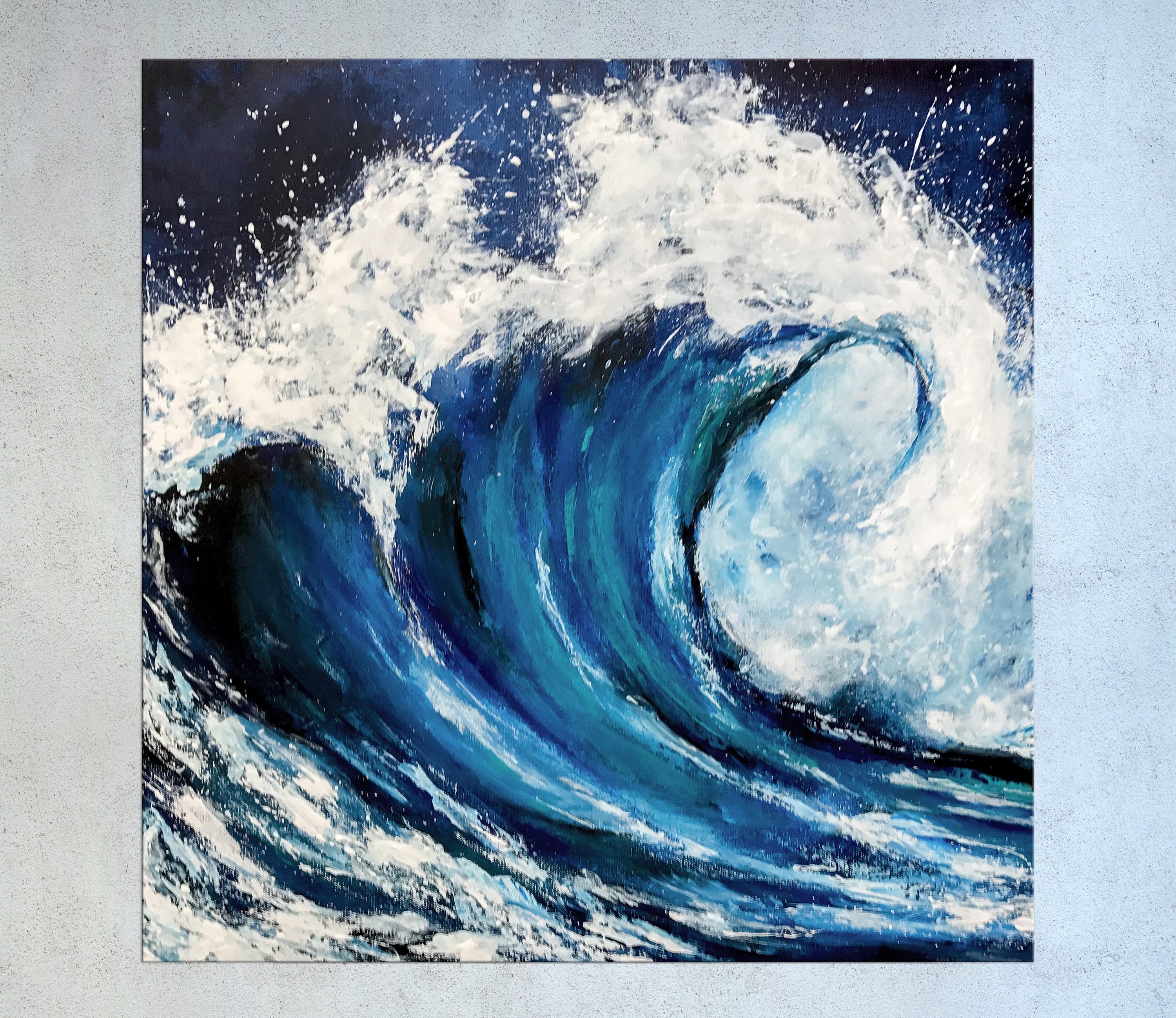 Wave Painting Surfing art Abstract art Seascape art