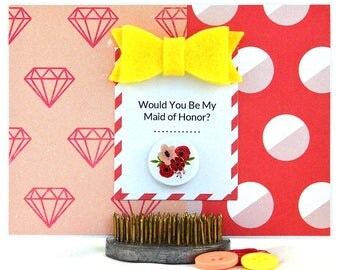 Maid Of Honor Proposal Card - Will You Be My Maid Of Honor - Maid Of Honor Request - Honor Attendant - Asking Maid Of Honor - One Of A Kind