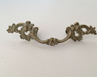 Vintage KBC French Provincial Drawer Pull Salvage Hardware Brass Knob