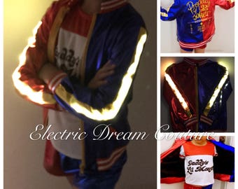 LED Harley Quinn kids Outfit, Harley Quinn Costume,Harly Quinn of Suicide Squad, Light up Harley Quinn girls Custome,Harley Quinn Cosplay,