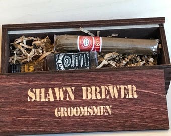 Personalized Cigar Box - Cigar Gift Box - Groomsmen Gift Box - Cigar Box - Groomsman Gift Box - Jack Daniels - Best Man Gift - Suncoastlaser