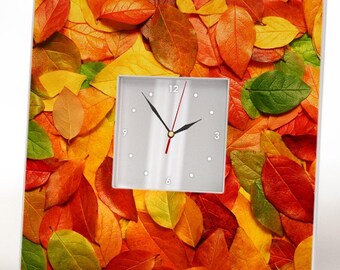 Autumn clock, Thanksgiving decor, Fall leaf printable, Falling leaves, Autumn leaves, Thanksgiving ideas, Decoration art fall, Lake house