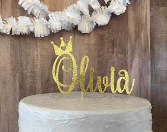 Princess cake topper/custom name cake topper/princess party/princess birthday party