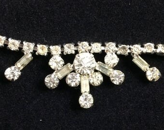 Vintage Clear Rhinestone choker