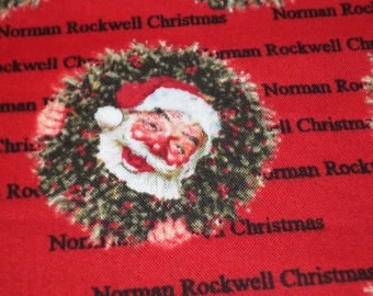 Santa Fabric/ Norman Rockwell 2017 fabric/ Christmas Fabric/ Sold by the yard