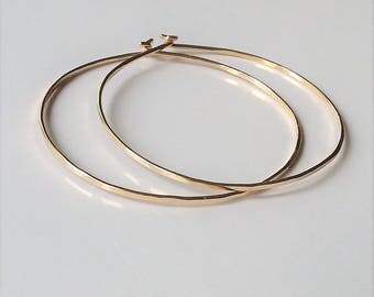 Gold hoop earrings | Etsy