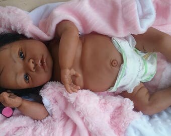 Reborn biracial African American baby doll realistic baby