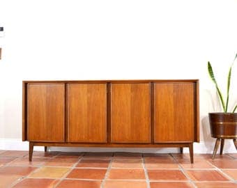Mid Century Credenza Buffet Console Dresser by American of Martinsville
