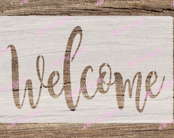 Welcome - 10x5.5 - Re-usable stencil