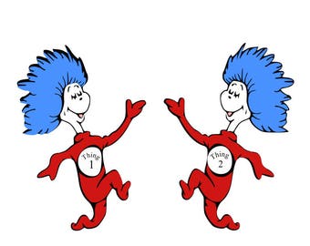 thing 1 thing 2 svg etsy