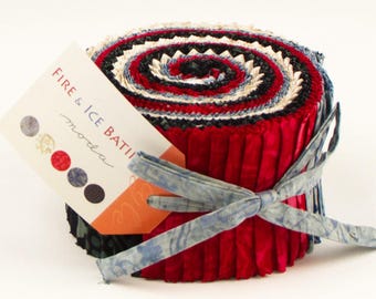 Moda Fire & Ice Batik Jelly Roll by Moda