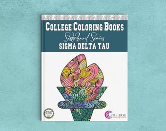Sigma Delta Tau SDT Coloring Book | Sorority Recruitment Bid Day Reveal | Big Little Gift | Study Break | Back to School | Greek Licensed