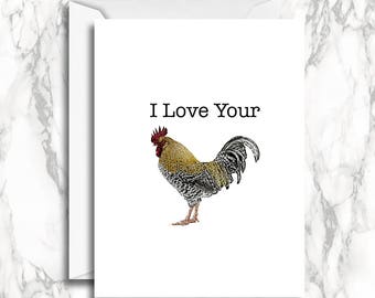 I Love your Cock Card, Funny Cards, Rude cards, Valentines Cards, Anniversary Cards, Cards for Him, Cards for Husbands, Cards for Boyfriends