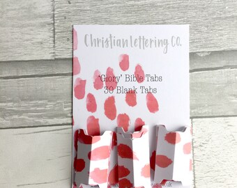 Bible Tabs - 30 Blank 'Glory' Bible Tabs - Christian Gift - Faith Gift - Contemporary Gift - Eco Friendly