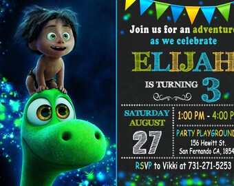 The Good Dinosaur Invitation Printable, The Good Dinosaur Birthday Party