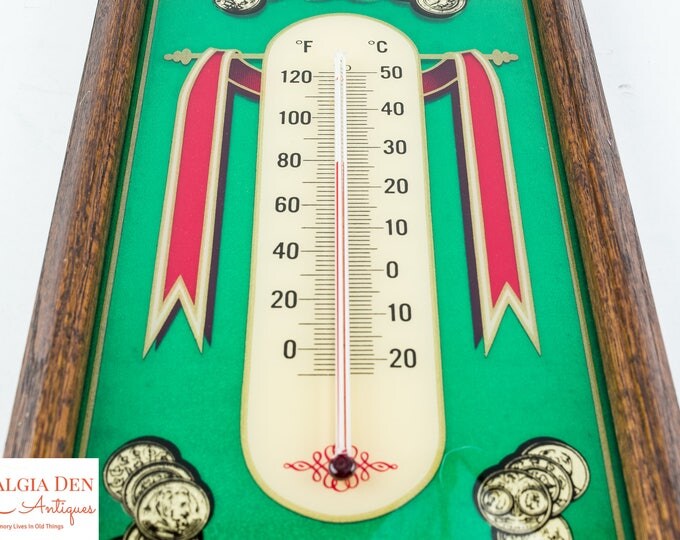 Framed Thermometer | Wolfschmidt Vodka Advertising | Vintage Bar Decor