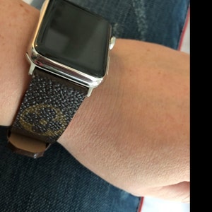 louis vuitton apple watch band etsy
