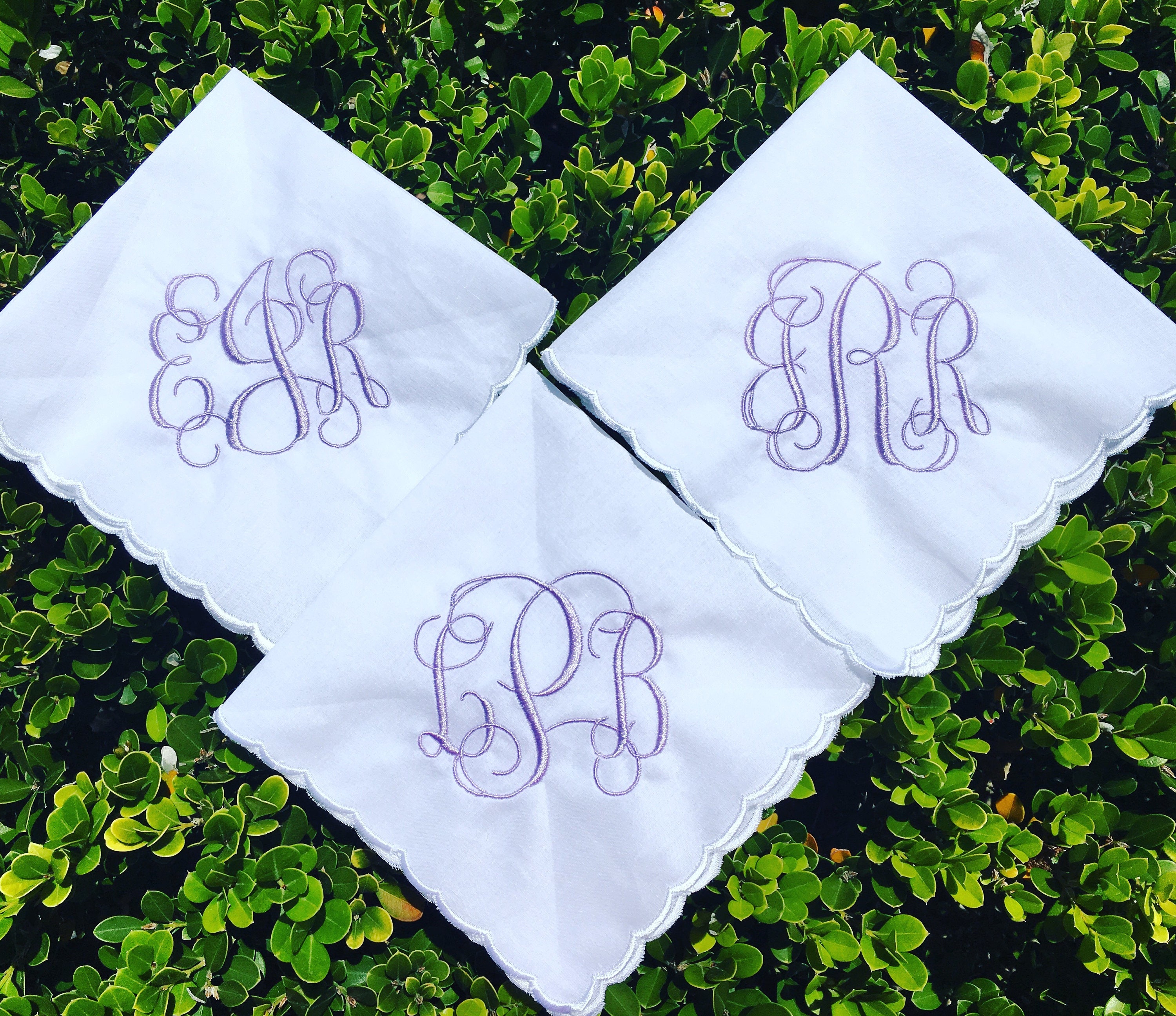 Womens Monogrammed Handkerchief