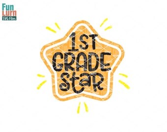 First Grade Star svg, Pre K tribe, First grade , School, back to school, Tshirt, svg png dxf eps use with Silhouette, Cricut Air etc