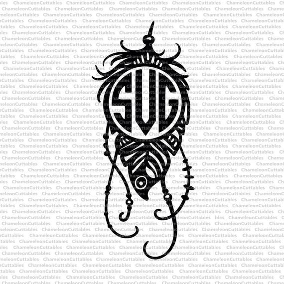 Download feather for monogram 2 svg vector files decal aztec