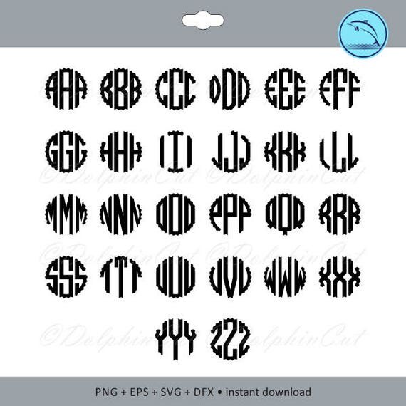 Download Scalloped Monogram Svg Designs - SVG Layered