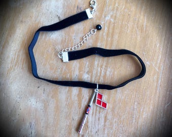 Harley Quinn Suicide Squad Velvet Choker Necklace