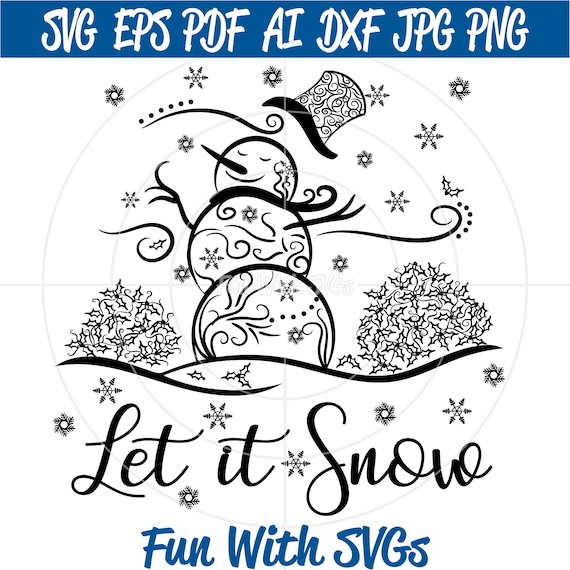 Download Filigree Snowman SVG Zentangle Snowman SVG FIles Winter