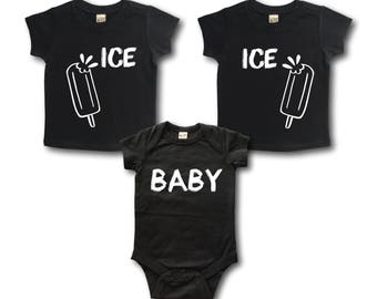 3rd pregnancy announcement - Big brother again - Big sister again - Sibling shirt - Ice ice baby - Oldest middle youngest - Pregnancy reveal