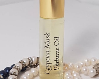 EGYPTIAN MUSK Roll-On Perfume, Perfume Oil 10ml, Vegan, Natural, Alcohol Free, Dupe